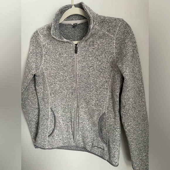 Eddie Bauer Women’s Grey Full Zip Up Jacket Size Medium - Picture 2 of 5